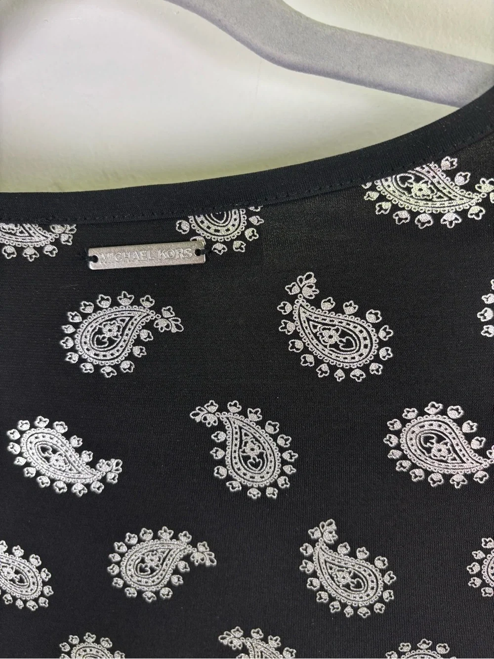 MICHAEL KORS DRESS   WOMEN 1X  BLACK WITH SILVER DECO POLYESTER